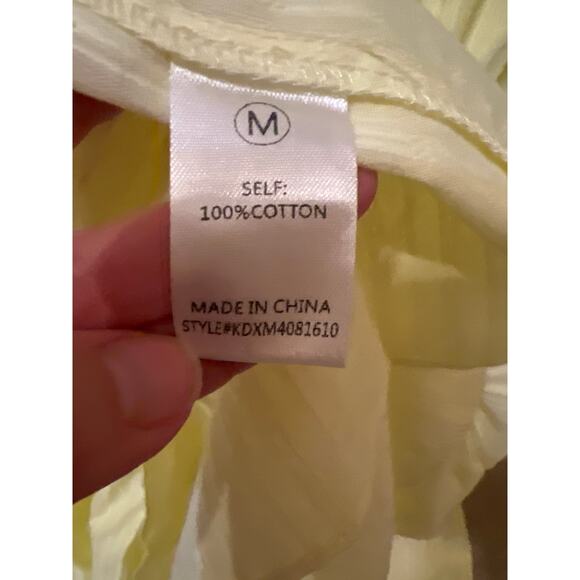 Fashion Nova NWT Butter Yellow Two Piece Maxi Skirt Crop Top Size Medium Indie - Picture 8 of 8